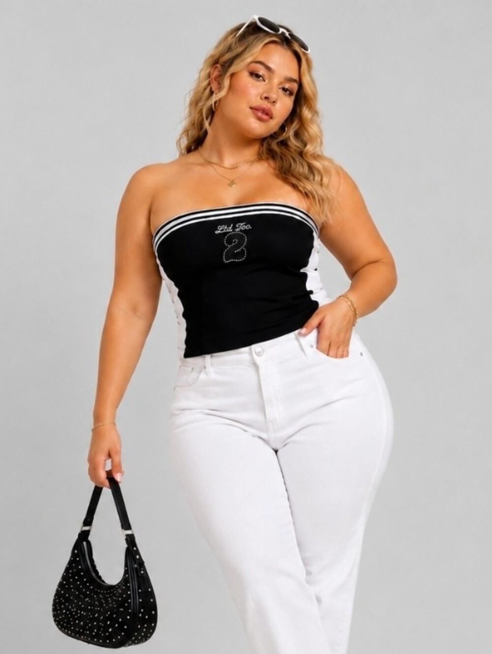 Limited Too (LTD 2.0) | Y2K Sporty Glam Tube Top | Juniors XL | NWT